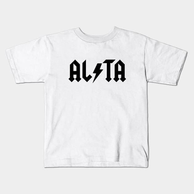 Alta Utah Ski Kids T-Shirt by LocalZonly